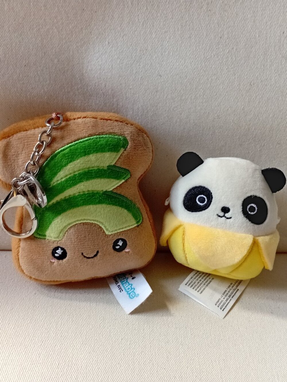 Squishable° Avocado Toast Plush Key Chain/Backpack Clip & Micromallows° Panda P